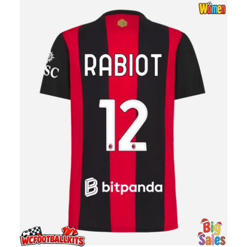 AC Milan Adrien Rabiot #12 Replica Home Stadium Shirt for Women 2026-27 Short Sleeve
